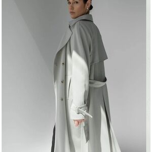 OAK + FORT Gray Trench Coat